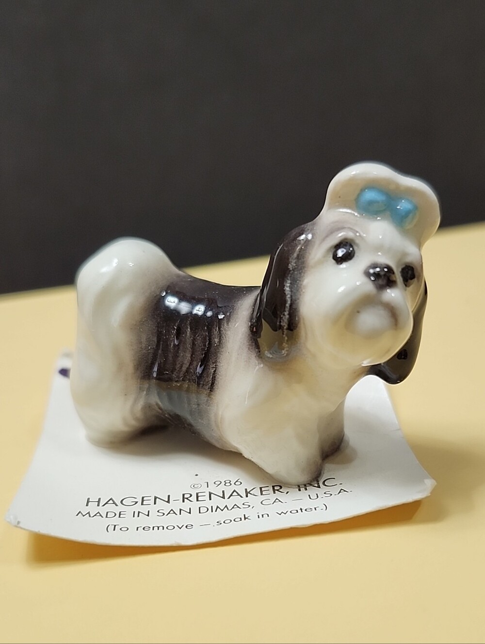 Vintage Hagen-Renaker Miniature Ceramic Shih Tzu Figurine Named "Mandy"